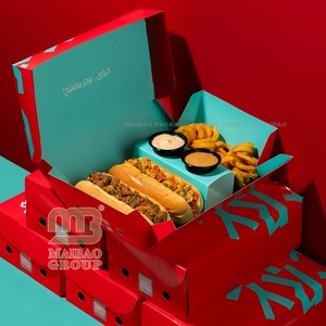Shawarma Box Food,Take Away Food Container Sushi <span class=keywords><strong>Candy</strong></span> <span class=keywords><strong>Cake</strong></span> Pack, Christmas Cookie Buns Snack Postre Pastelería Caja de embalaje de regalo - Product Image 3