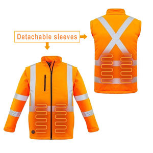654 Hombres X Mark <span class=keywords><strong>chaqueta</strong></span> de seguridad reflectante Hi Vis Uniformes para hombres ropa de trabajo <span class=keywords><strong>chaqueta</strong></span> impermeable - Product Image 3