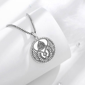 Collier en argent sterling 925 avec talisman de protection, médaille, bijou, médaillon, <span class=keywords><strong>sceaux</strong></span> géométriques des archanges, ange - Product Image 3