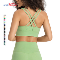 Professionele fitness yogabroekje voor dames, high impact active wear yogatoppen, klassieke cross-back push-up sportbeha voor de sportschool