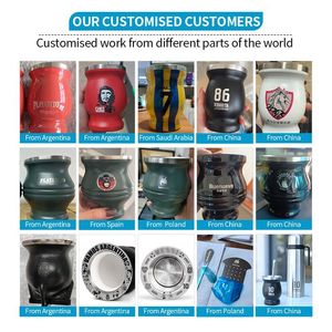 Set Completo de <span class=keywords><strong>Mate</strong></span> Argentino Personalizado: Calabaza de Cuero Hecha a Mano, Tapa sin BPA y Termo Moderno para Bebidas Tradicionales - Product Image 4