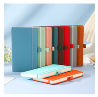 Cahier de notes A5 avec logo personnalisé Porte-stylo à sangle élastique Cahier de notes en PU avec logo imprimé Cahier de notes Carnet de notes en cuir PU
