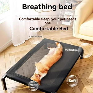 Cama elevada de refrigeración portátil para perros, cuna de malla elevada a prueba de masticación para interiores y exteriores para perros grandes, resistente con diseño transpirable - Product Image 3