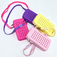 Chinfai Stock Unisex Travel Passport Silicone Wallet Cell Phone Small Neck Pouch Side Shoulder Crossbody Sling Bag for Men