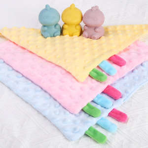 Baby Comfort Blanket Teether Chewable Towel Plush Toy For Newborns 0-12 Months Bpa Free Silicone Soothing Sleep Aid - Product Image 1