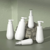 Nouveau Design100ml120ml150ml blanc PET bouteille conique cercle bouteille givré couleur presse mousse pompe bouteille en plastique avec boîte en papier