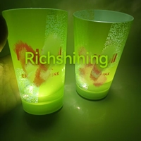 Richshining – Tasse lumineuse LED 14 oz activée par l'eau, en stock, avec boîte couleur, mug à bière de sécurité alimentaire pour fêtes et bars
