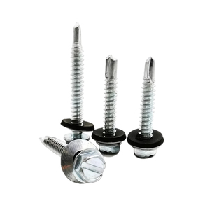 Vis autoperceuses # Tête de vis hexagonale 14 x 3/4 po, plaquée zinc CR6+, vis pour fixation métal sur métal, acier au carbone C1022, Homn Reen - Product Image 2
