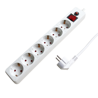 Multiprise à 5 prises européennes 16A avec ports USB, norme IEC, mise à la terre, couleur blanche – Meilleure vente