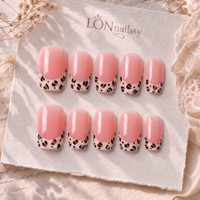 Boîte d'emballage personnalisée French 2.0 carrée 3D Courbe Faite à la main Acrylique Ongles à presser Couverture complète PMMA Marque privée OEM 10 pièces