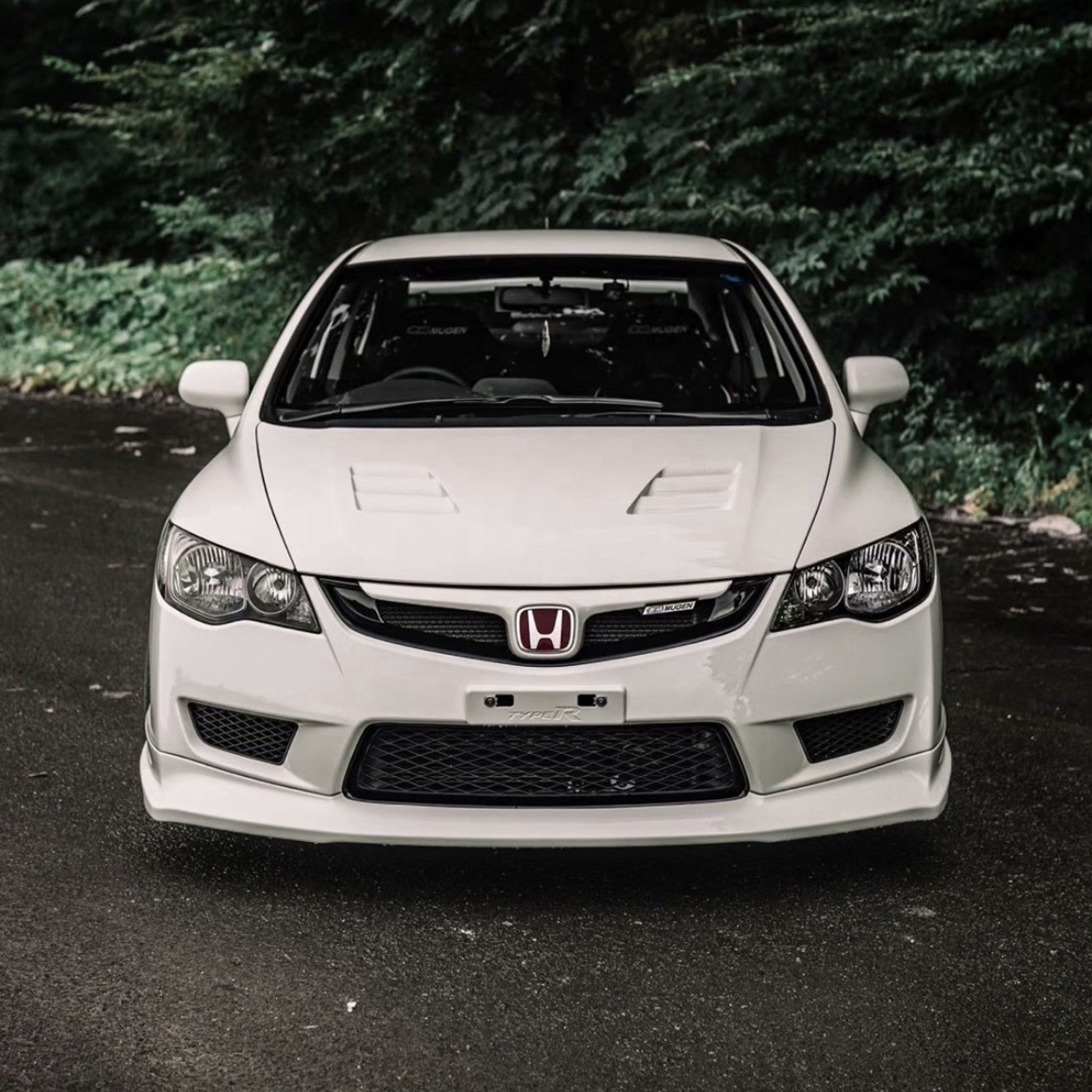 ホンダ シビック FD2 (2006-2011) カーボンファイバー グリルパーツ