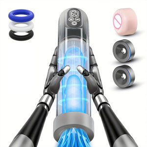 เครื่องช่วยสำเร็จความใคร่ชายแบบพกพา พร้อมปั๊มสุญญากาศขยายขนาดอวัยวะเพศชาย  5 โหมดการดูด - Product Image 1