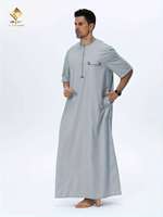 Elegante Burka Árabe para Hombre, Transpirable y Ligera, Lavable a Máquina, Cómoda y Fresca para Todas las Temporadas