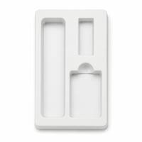 Plateau en plastique antistatique de forme personnalisée, procédé de thermoformage, blanc mat, recyclable, emballage en plastique pour appareils électroniques