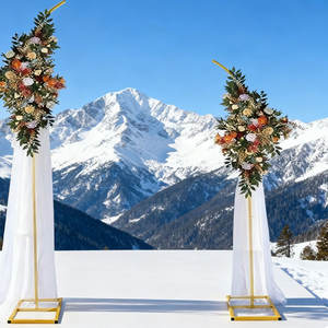 2025 yeni Model dayanıklı Metal altın düğün dikdörtgen zemin kemer olay dekorasyon 5-6ft yükseklik ve merkezi çiçek <span class=keywords><strong>stand</strong></span>ı ile - Product Image 4