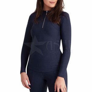 Camisas técnicas de equitación Ecuestre para mujer Capas base Tops para deportes de caballos para montar - Product Image 1