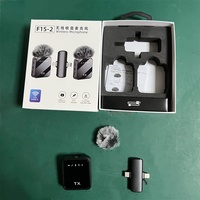 Microphone Lavalier Sans Fil 3-en-1 F15-2 pour Téléphone Portable, Enregistrement Vidéo Vlog, Interview et Diffusion – Micros Cravate Sans Fil