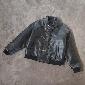 OEM personalizado lucha contra incendios hebilla <span class=keywords><strong>bombero</strong></span> cierre motorista montar motocicleta chaquetas <span class=keywords><strong>de</strong></span> cuero para los hombres - Product Image 1