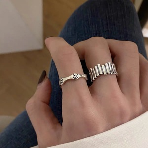 Anillo de plata de ley S925 con diseño geométrico para el dedo índice de mujer, joyería minimalista de moda, regalo - Product Image 3