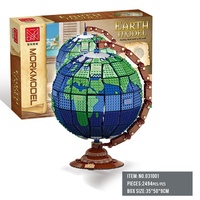 MORK 2420 pièces Creative Globe modèles blocs de construction Original assemblage modèles Kit briques jouets pour enfants bricolage terre jouet éducatif