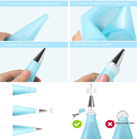 Kit de 18 outils de pâtisserie en acier inoxydable DIY : douilles, anneaux en silicone et raccords pour la décoration de gâteaux