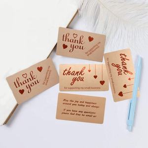 Cartes de remerciement de luxe personnalisables et imperméables pour petites entreprises, prix d'usine - Product Image 2