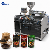 Machine de remplissage automatique à piston pour ketchup, piment, confiture, mayonnaise et condiments dans les sachets préformés Doypack pour la transformation alimentaire