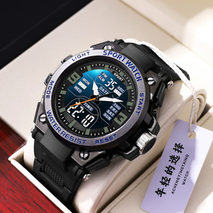 Orologio Digitale Sportivo Multifunzione Nuovo Orologio <span class=keywords><strong>per</strong></span> <span class=keywords><strong>Ragazzi</strong></span> Studenti delle Scuole Medie Orologio Analogico-Digitale in Silicone - Product Image 1