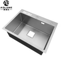 Évier de cuisine en acier inoxydable à poser sur le comptoir, 24x18, calibre 16, cuve rectangulaire simple de 9 pouces de profondeur, finition brossée faite à la main, produit phare