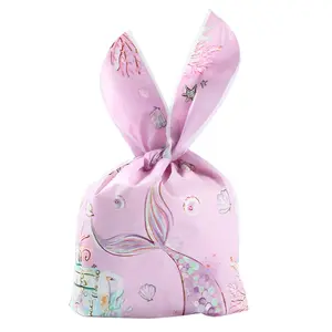 Mermaid rabbit gift bags Snack Candy Bags Party Treat Gift Favors Goodies baking Bags For Mermaid Birthday Party Favors Supplies