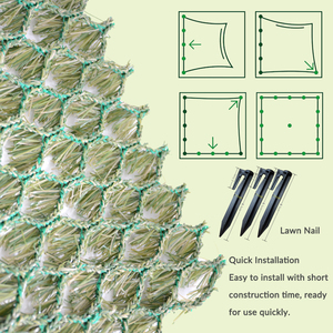 Alfombra de césped artificial sin respaldo de <span class=keywords><strong>pegamento</strong></span>, césped sintético tejido, paisajismo, sistema híbrido impermeable, aspecto Natural, patio trasero - Product Image 6