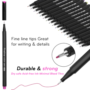 Khy Siêu Tốt Màu Đen Vĩnh Viễn 24 Màu Sắc 0.5Mm Cảm Thấy Tip Lót Bút Đánh Dấu Thiết Lập Cho Giấy - Product Image 3