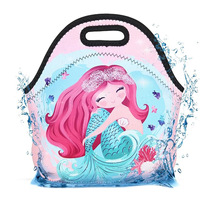 Fourniture directe d'usine Portable néoprène Bento sac dessin animé matériel de plongée isolé employé de bureau boîte à lunch portable pour l'extérieur