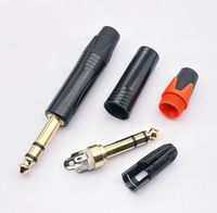 Connecteur Jack Audio Mono TS 6,35 mm (1/4 pouce) Plaqué Or Neuf avec Protection Contre les Courts-Circuits