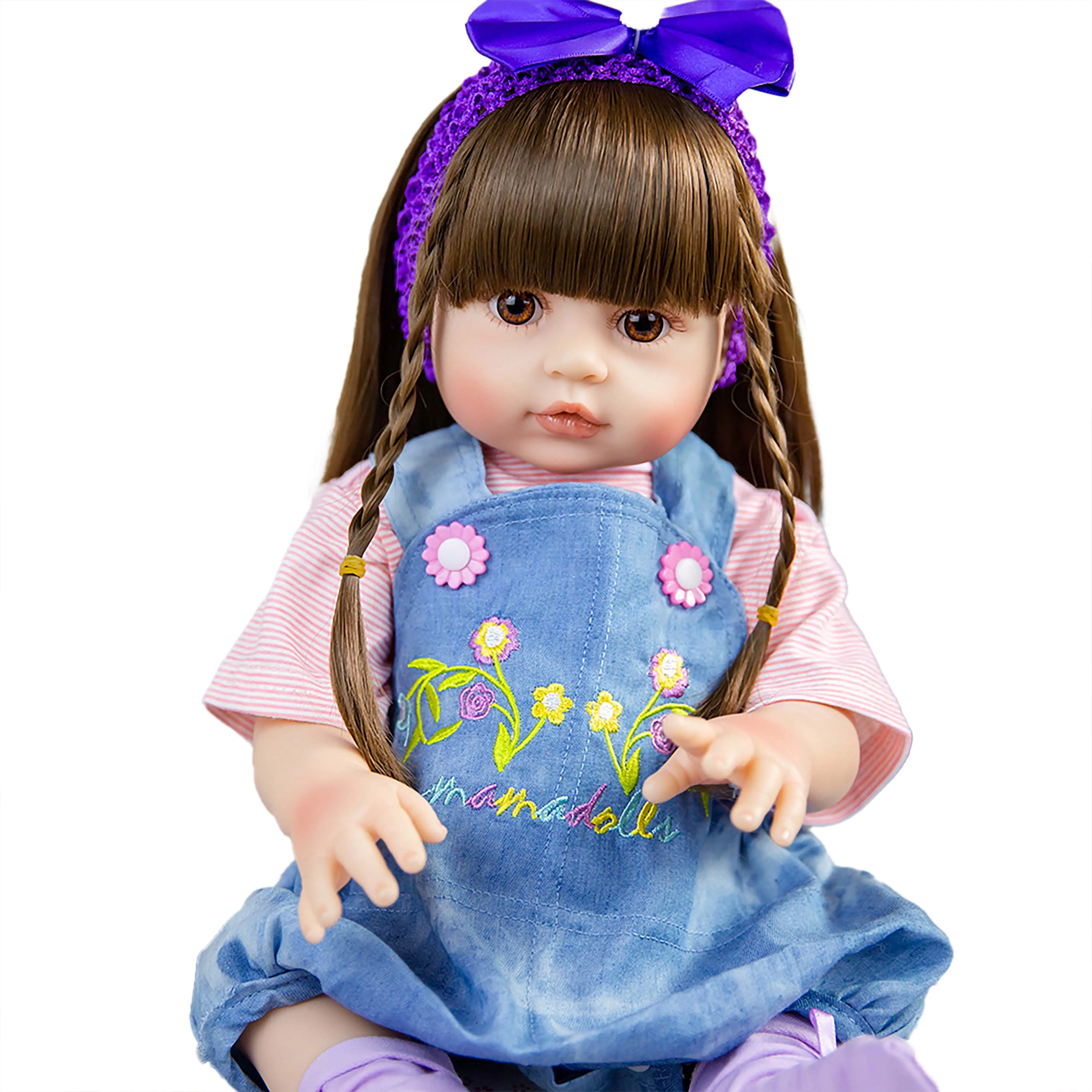 Silicone Vinyl Angelo reborn Toddler Doll Girl Princess Baby Toy Cloth Body Like Real Looking Baby Dolls
