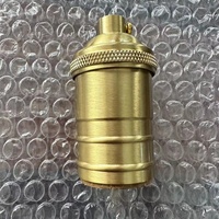 Douille de lampe vintage en laiton E27 avec interrupteur à bouton, support de lampe suspendue rétro Edison 4A250V, base de lampe DIY