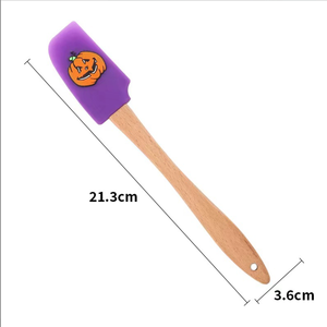 Mini Multi-funzionale serie di Halloween crema di cottura <span class=keywords><strong>Silicone</strong></span> <span class=keywords><strong>spatola</strong></span> burro di legno <span class=keywords><strong>spatola</strong></span> da <span class=keywords><strong>cucina</strong></span> - Product Image 3