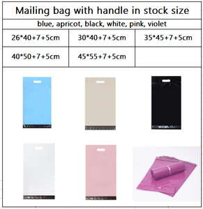 Sacs d'expédition en polyester A4 recyclé rose et bleu en stock, écologiques et transparents, pour vêtements, artisanat et autocollants - Product Image 6