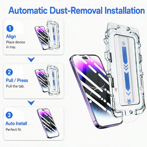 OEM ODM Custom Auto Alignment <b>Screen</b> <b>Protector</b> for iPhone 14-18 2.5D HD Clear <b>Privacy</b> Tempered Glass Dust Free Easy Installation - Product Image 3
