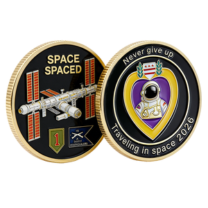 Pièces de défi personnalisées en alliage de zinc avec émail souple doré, 3D et <span class=keywords><strong>2D</strong></span>, pièces commémoratives personnalisées avec bordure - Product Image 1