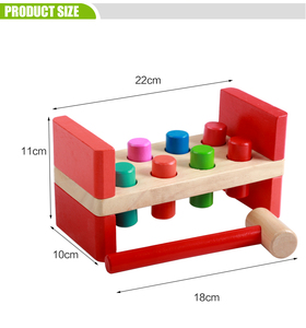De juguete de madera para niños juguetes educativos llamando a juego golpeando Banco pila Banco llamando a martillo de juguete - Product Image 6