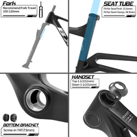 Cadre de vélo de montagne BXT NEW 29er MTB en fibre de carbone T1000, Boost 148*12mm, 29 pouces Plus, frein à disque 160mm, Hardtail