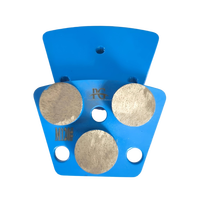 Disque de ponçage à trois segments ronds à liaison moyenne PG Metal Diamond Abrasive Tools pour ponceuse à béton ASL