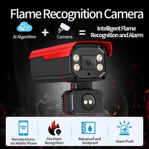 Caméra IP de détection d'incendie et de flamme par IA, <span class=keywords><strong>alarme</strong></span> incendie haute précision avec surveillance à distance en temps réel, sirène intégrée, audio bidirectionnel - Product Image 6