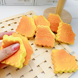 Super Soft PU Butter <b>Biscuits</b> Squishy Toy for Stress Relief & Decompression Unisex <b>Gift</b> - Product Image 1