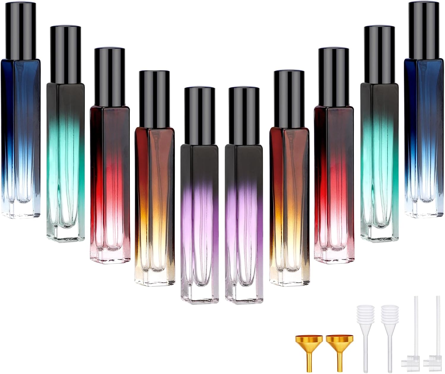 Violet ambre bleu rouge vert