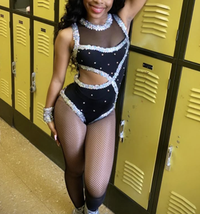 Vêtements de performance de <span class=keywords><strong>jazz</strong></span> latin pour femmes Uniforme de scène Majorette à franges à paillettes accrocheur Excellent pour les concerts de <span class=keywords><strong>jazz</strong></span> et de danse - Product Image 1