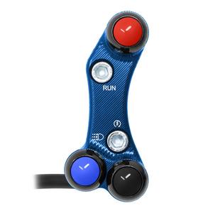 Interrupteur de guidon droit pour Suzuki GSX-R1000 2017/2021 (trous décalés) (bleu) - Product Image 1