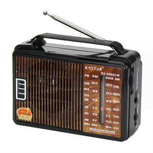 Radio portable 4 bandes AM/FM sur mesure, style vintage, corps en plastique durable, utilisation simple pour les personnes âgées - Product Image 1