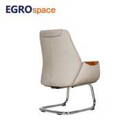 Fauteuil de bureau en cuir ergonomique inclinable de luxe EGROspace Popula pour réception, conférence, visiteur et formation